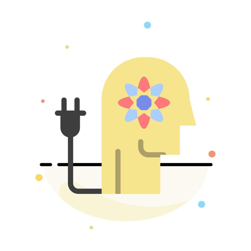 Boosting Ability Boosting Knowledge Mind Abstract Flat Color Icon Template vector