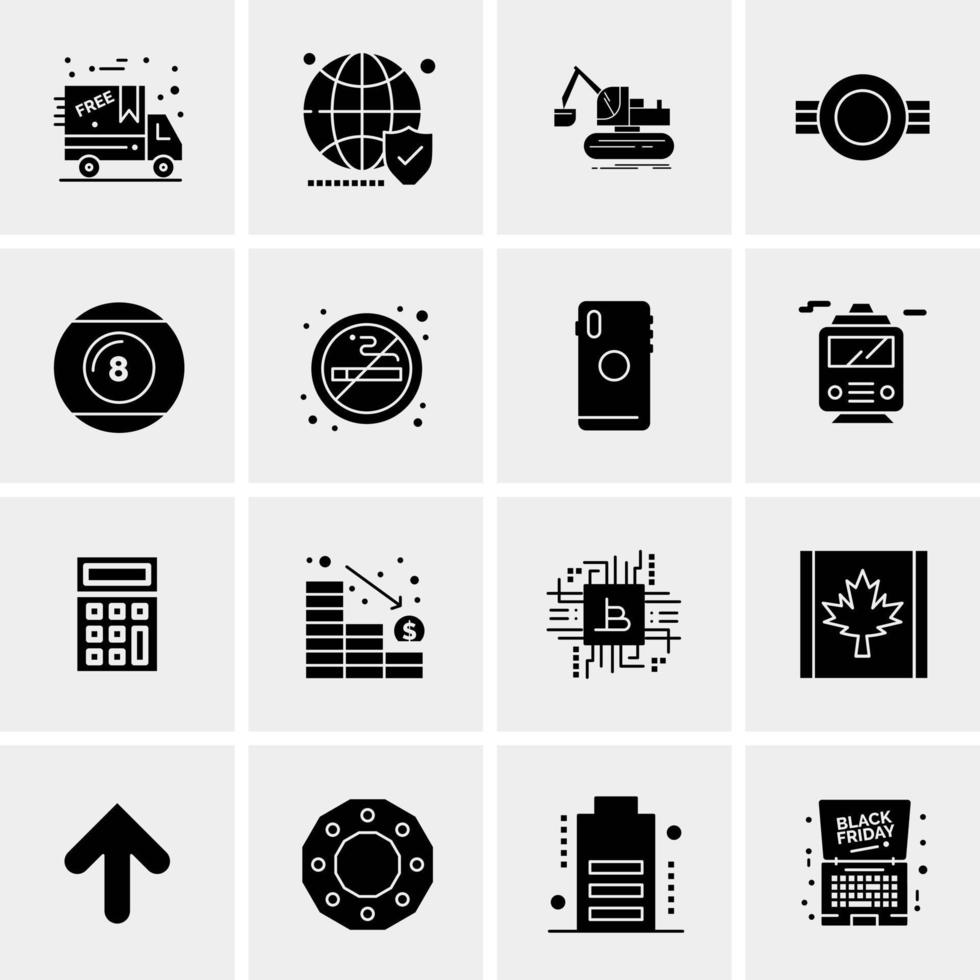 16 Universal Business Icons Vector Creative Icon Illustration to use in web and Mobile Related project