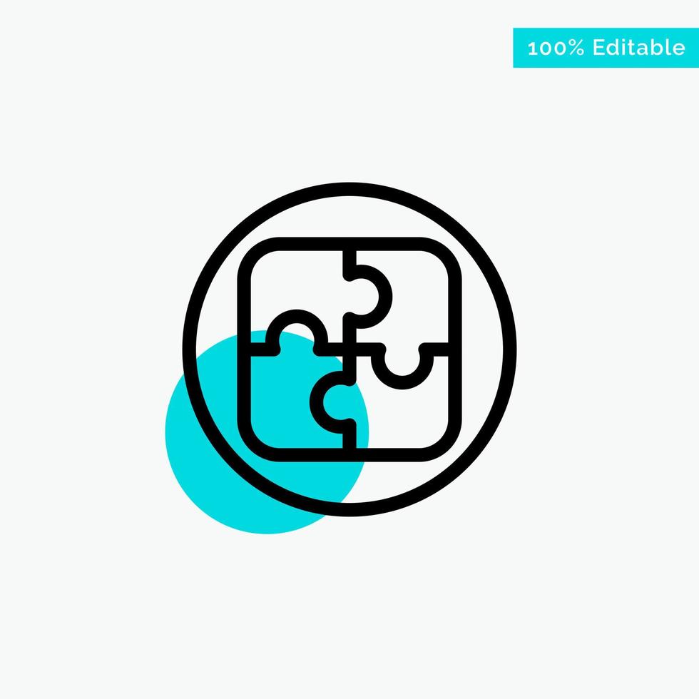 Management Plan Planning Solution turquoise highlight circle point Vector icon