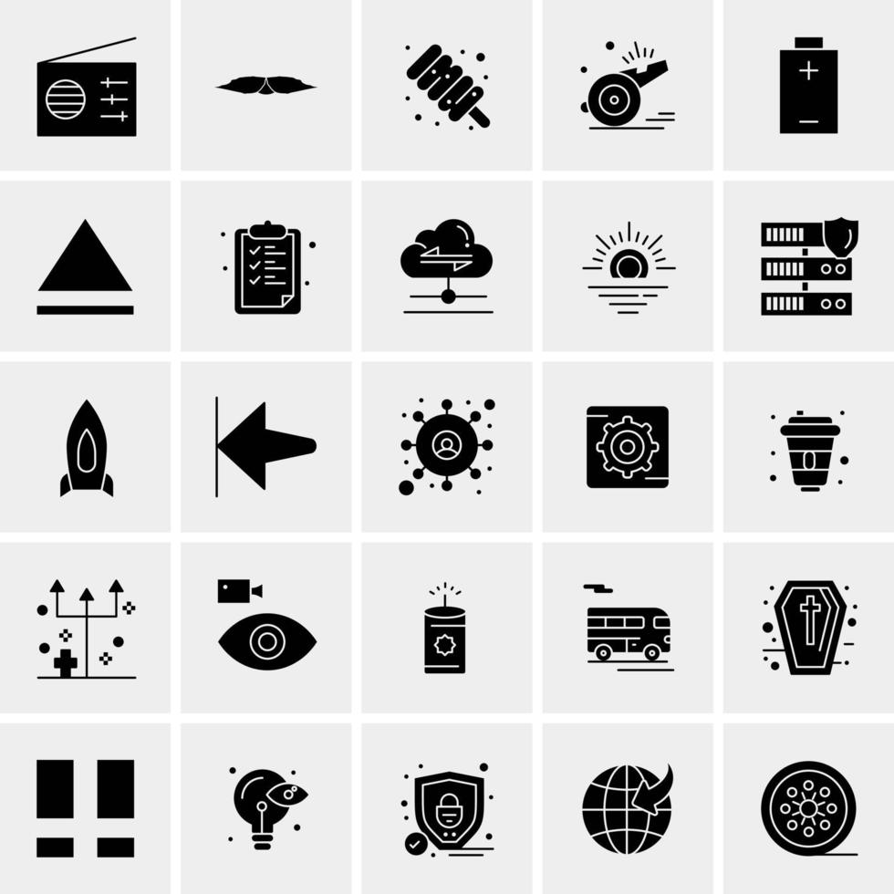 25 iconos de negocios universales vector ilustración de icono creativo para usar en proyectos relacionados con la web y dispositivos móviles