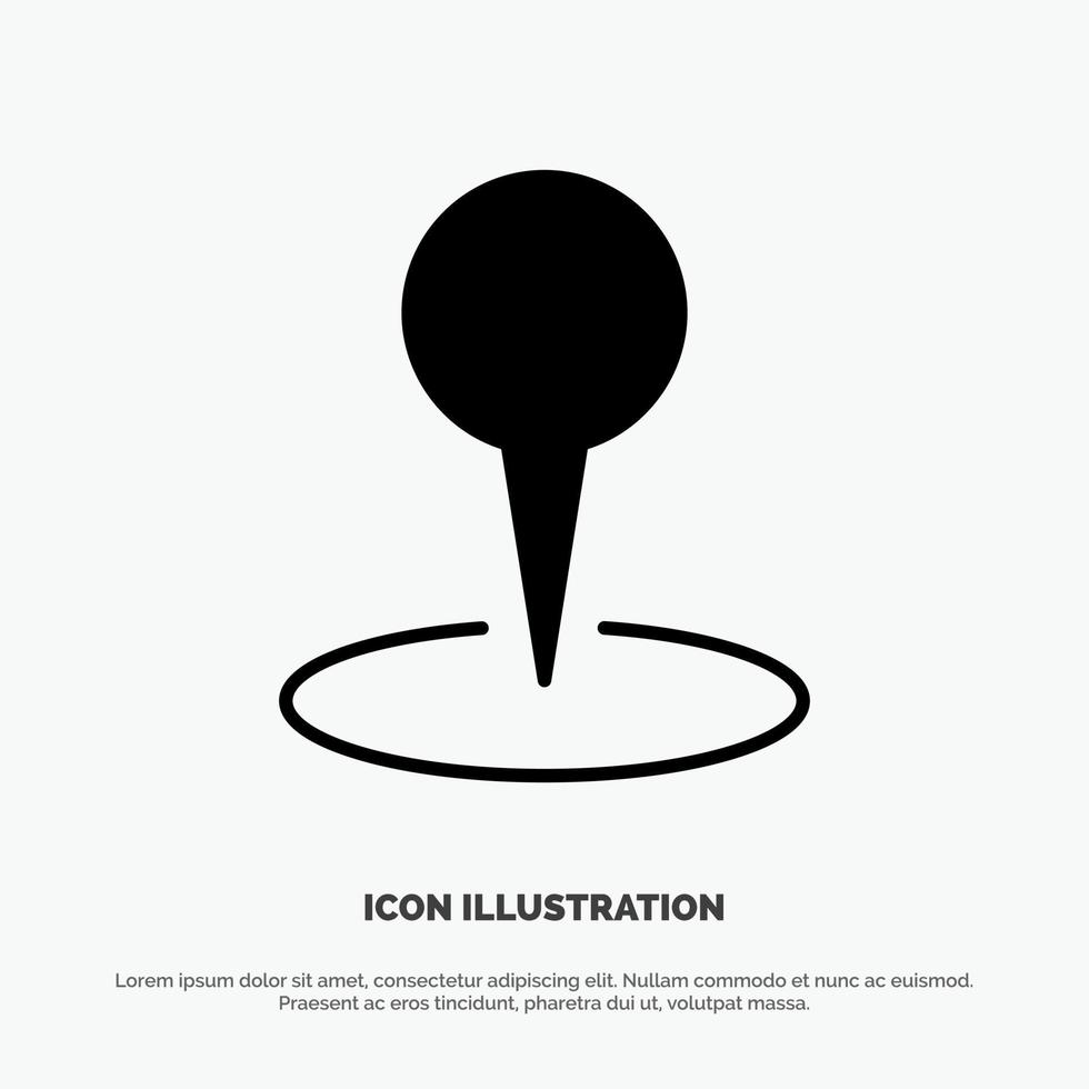 Location Map Marker Pin solid Glyph Icon vector