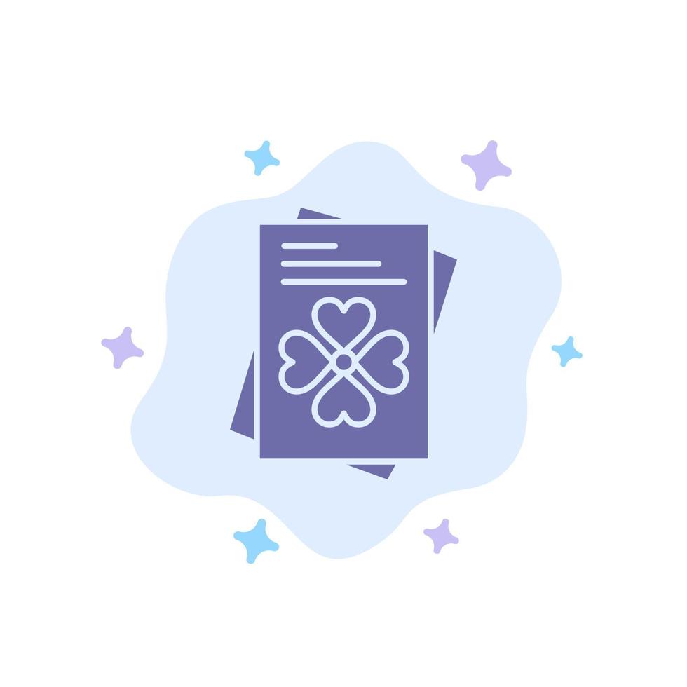 Passport World Ireland Blue Icon on Abstract Cloud Background vector