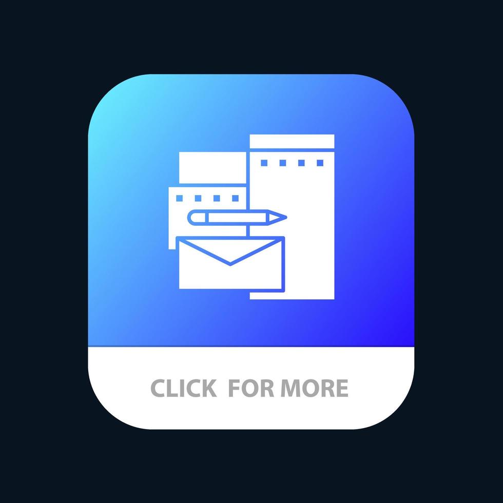 Advertising Branding Identity Corporate Mobile App Button Android and IOS Glyph Version vector