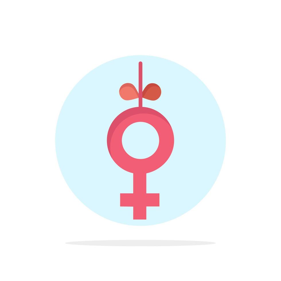 icono de color plano de fondo de círculo abstracto de cinta de símbolo de género vector