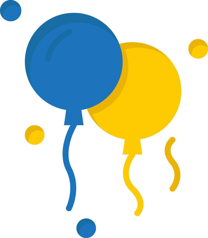 Balloons Decoration  Flat Color Icon Vector icon banner Template