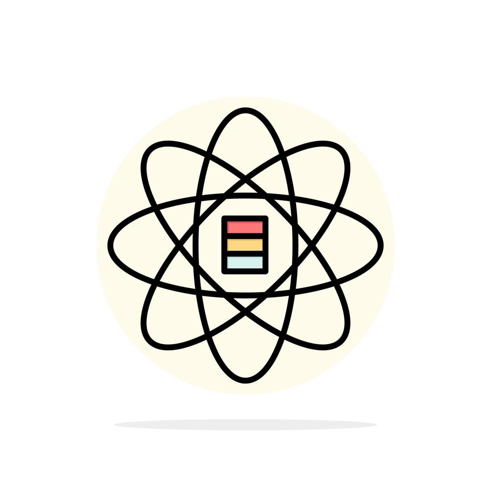 Data Science Data Science Dollar Abstract Circle Background Flat color Icon vector