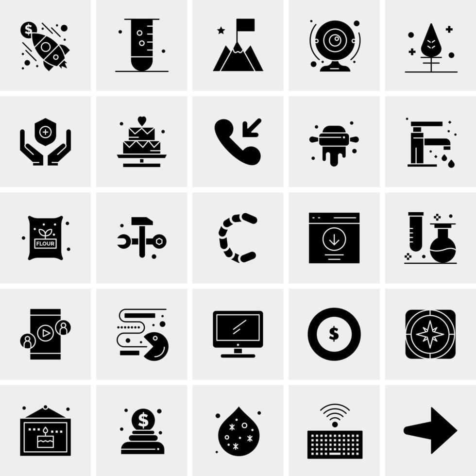 25 iconos de negocios universales vector ilustración de icono creativo para usar en proyectos relacionados con la web y dispositivos móviles