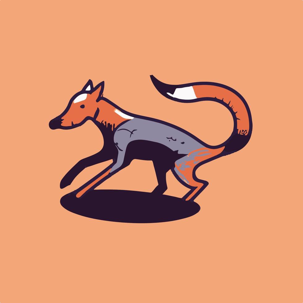 vintage animal illustration icon vector