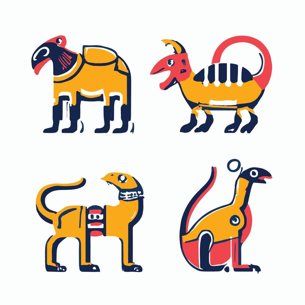 icono de ilustración animal vintage vector