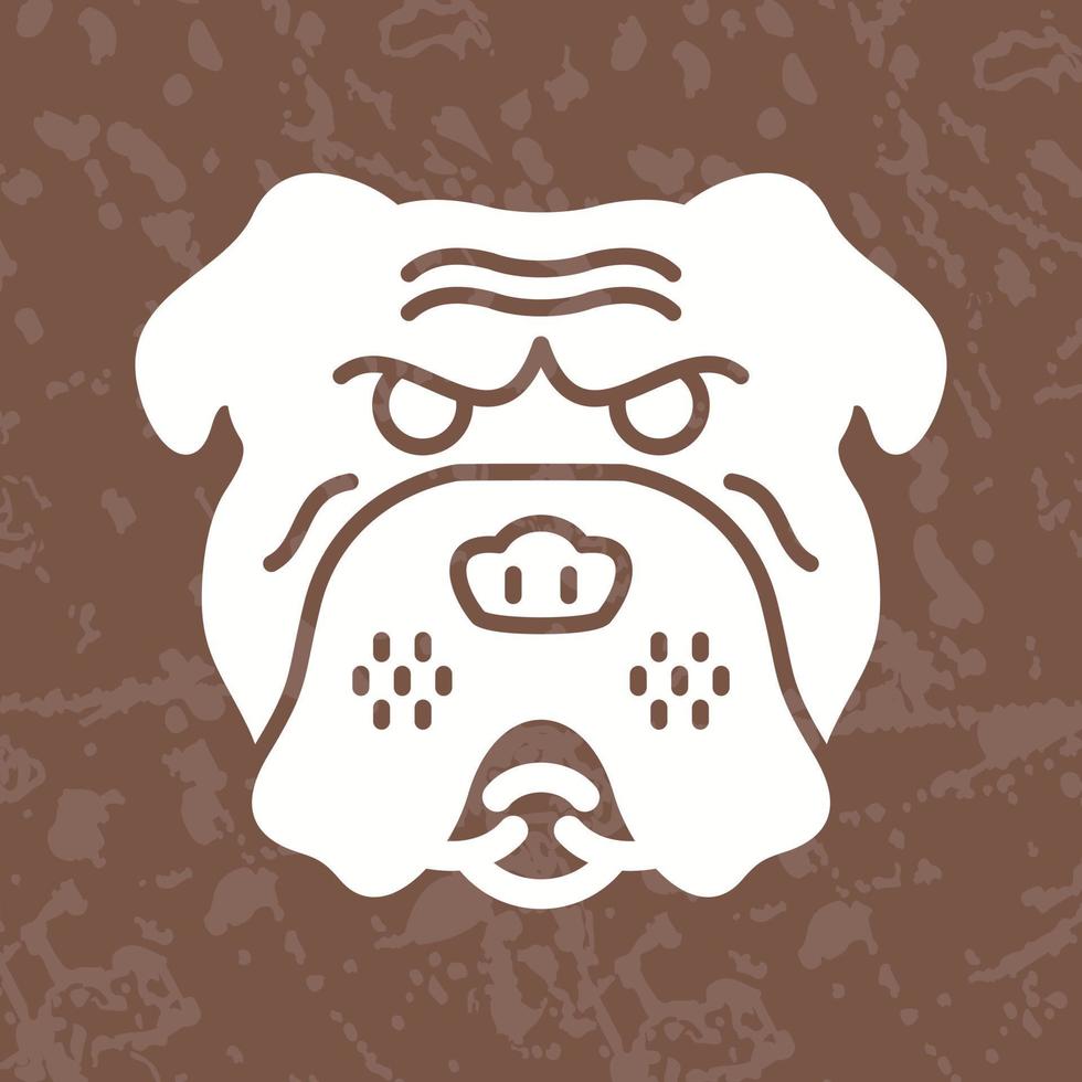 icono de vector de bulldog