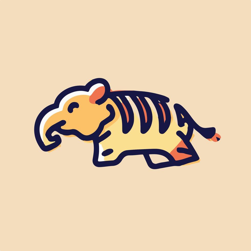 vintage animal illustration icon vector