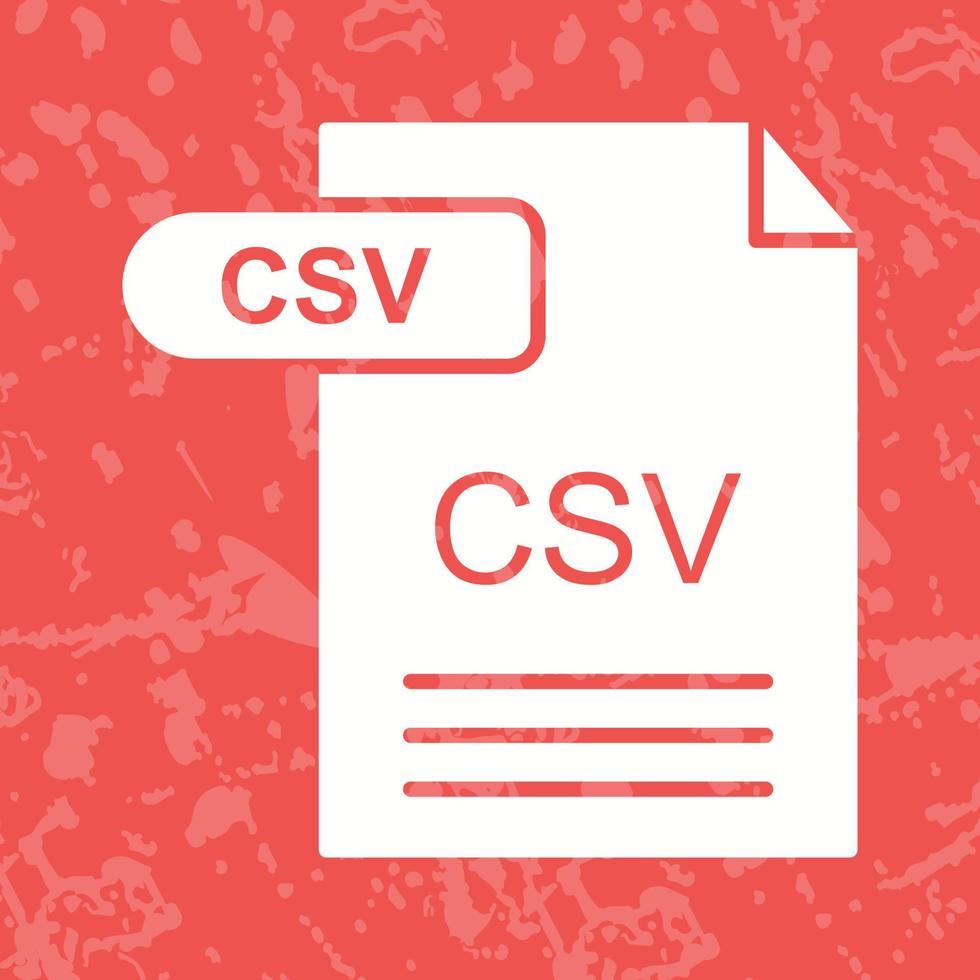 icono de vector csv