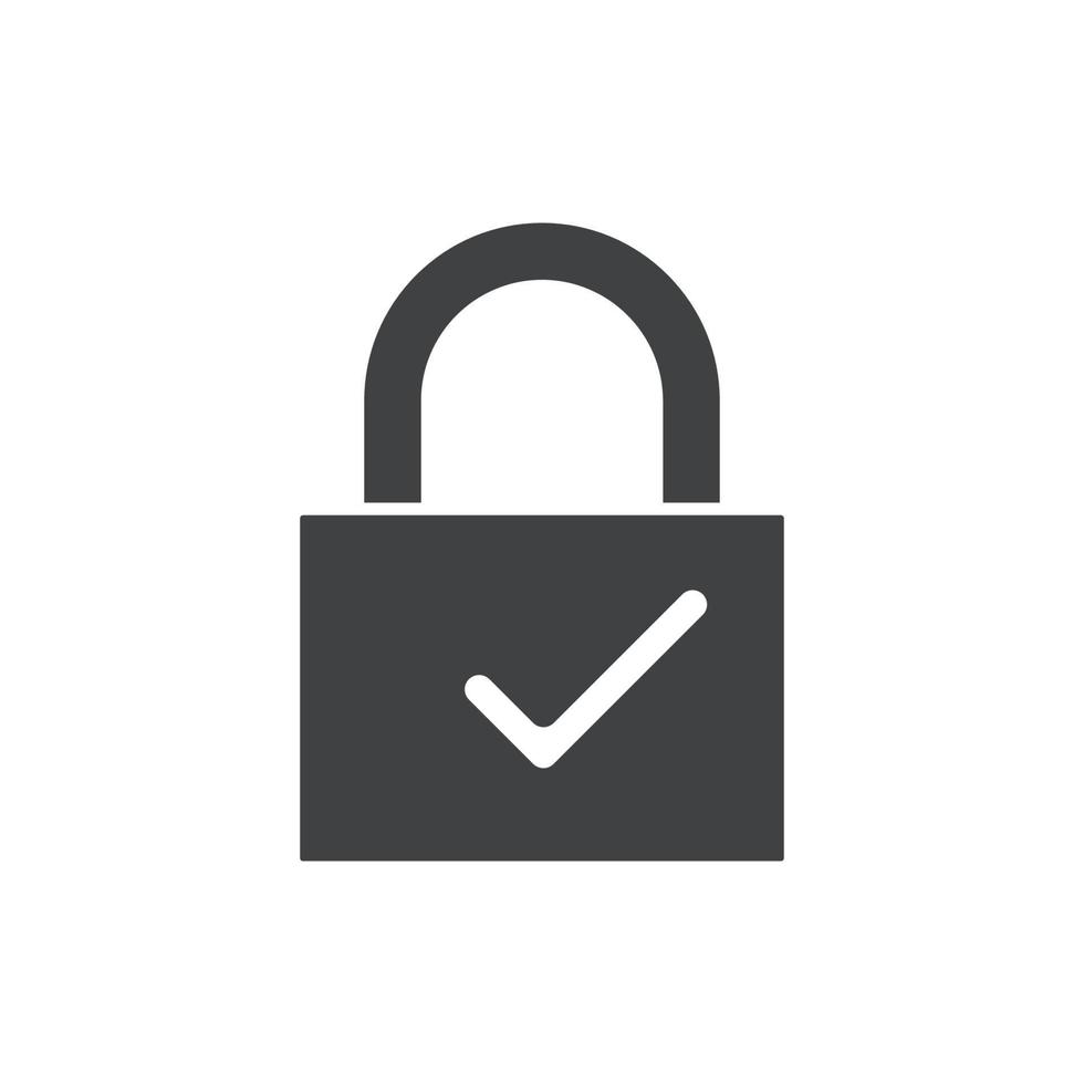 padlock logo icon vector