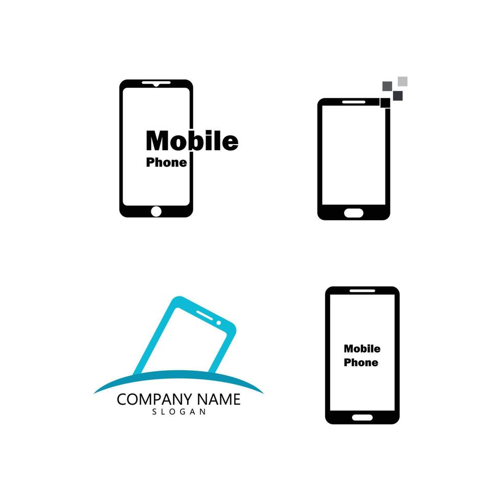 mobile phone logo vector