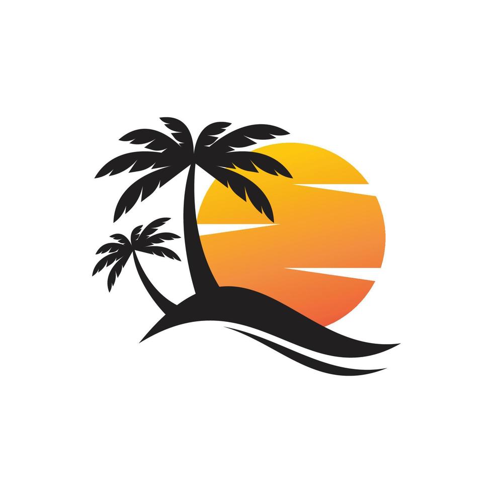 Palm tree summer vector