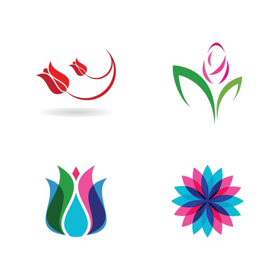 flower logo template vector