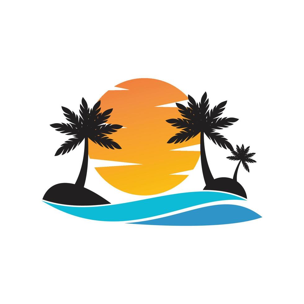 Palm tree summer vector