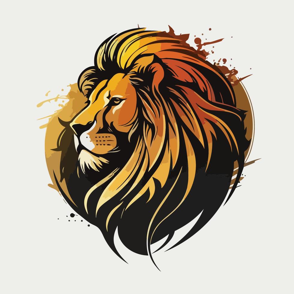 Lion Head Lion Logo Symbol - Gaming Logo Elegant Element for Brand - Abstract Symbols vector