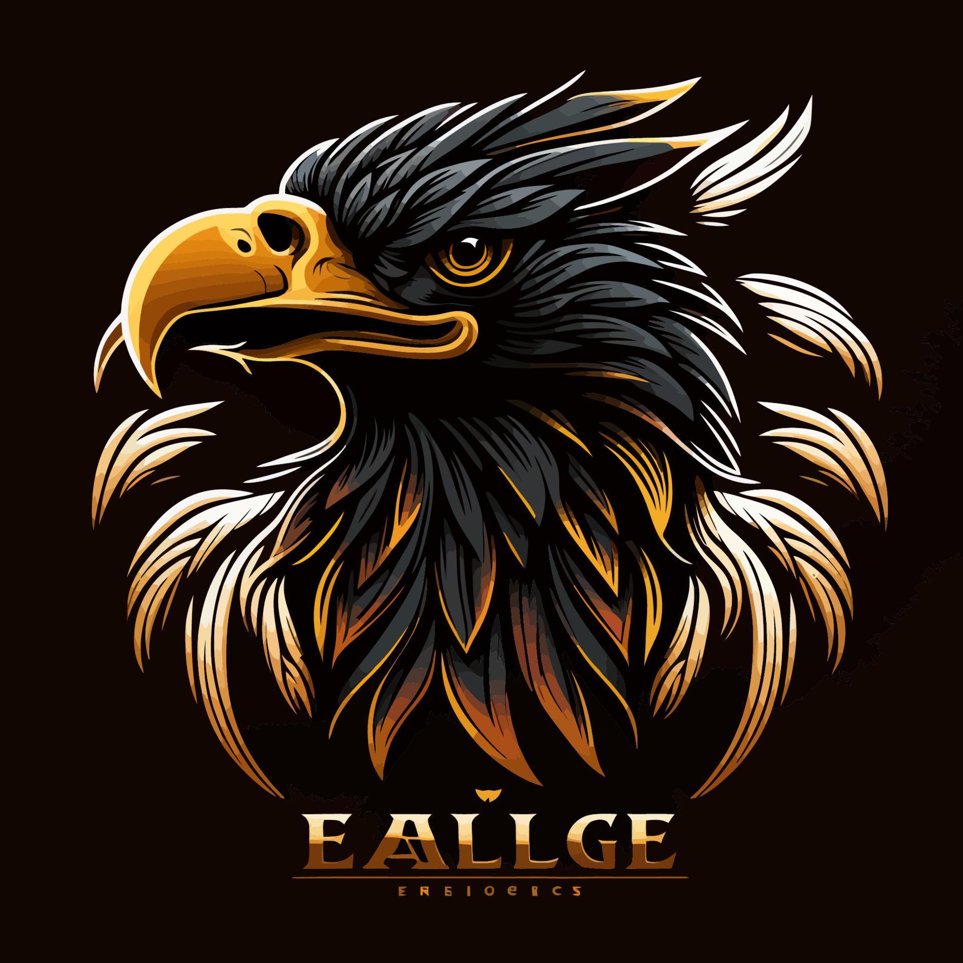 Eagle Head Eagle Logo Symbol Gaming Logo Elegant Element for Brand