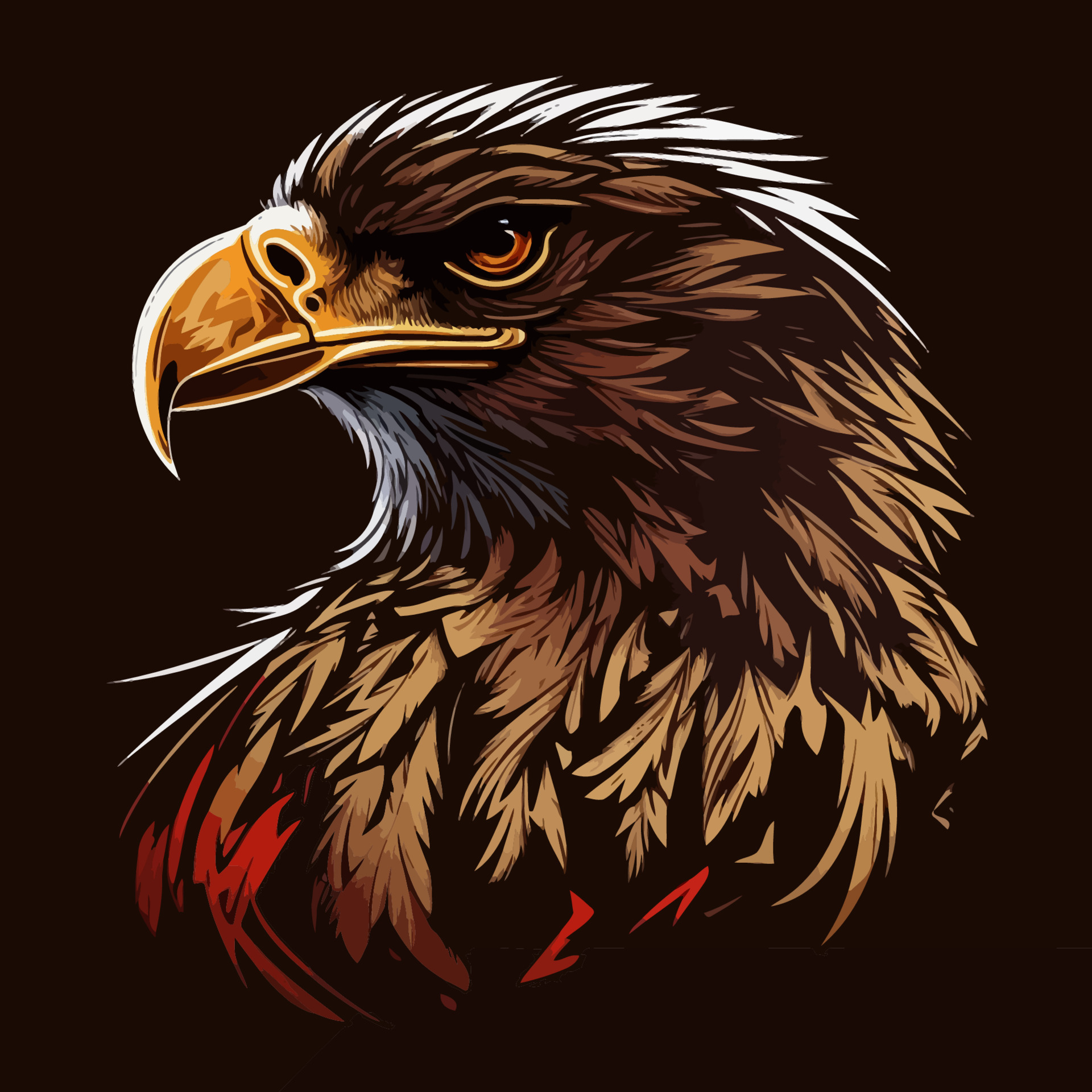 Eagle Head Eagle Logo Symbol - Gaming Logo Elegant Element for Brand ...