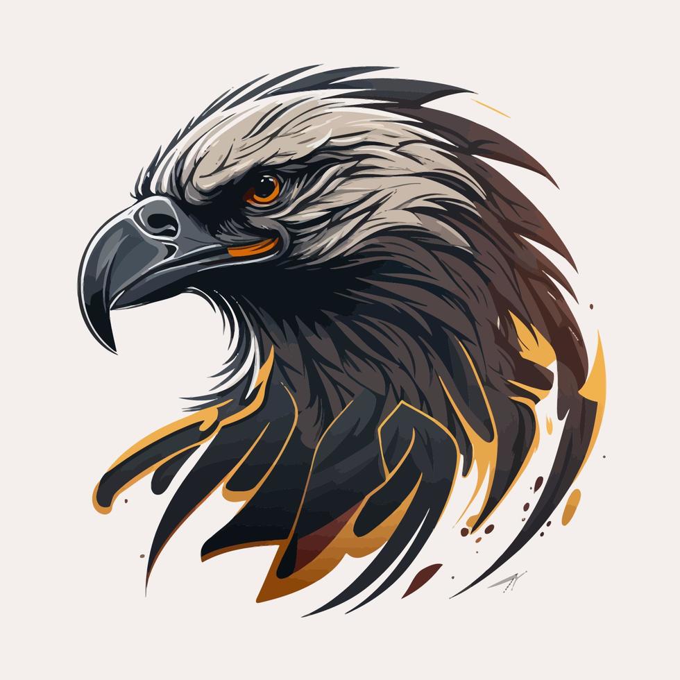 Eagle Head Eagle Logo Symbol - Gaming Logo Elegant Element for Brand - Eagle Abstract Symbols vector