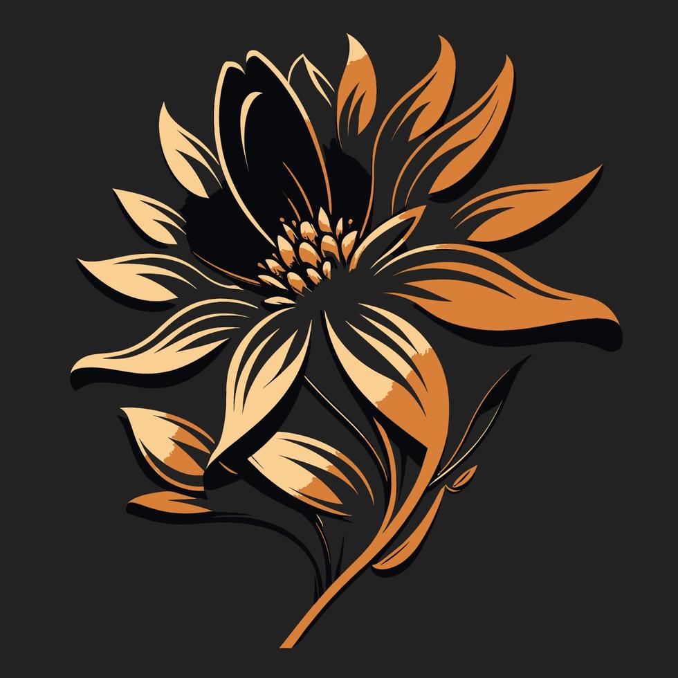 símbolo de la flor símbolo del logotipo de la flor del árbol - elemento elegante del logotipo de la empresa para la marca - símbolos abstractos de la planta de la empresa vector