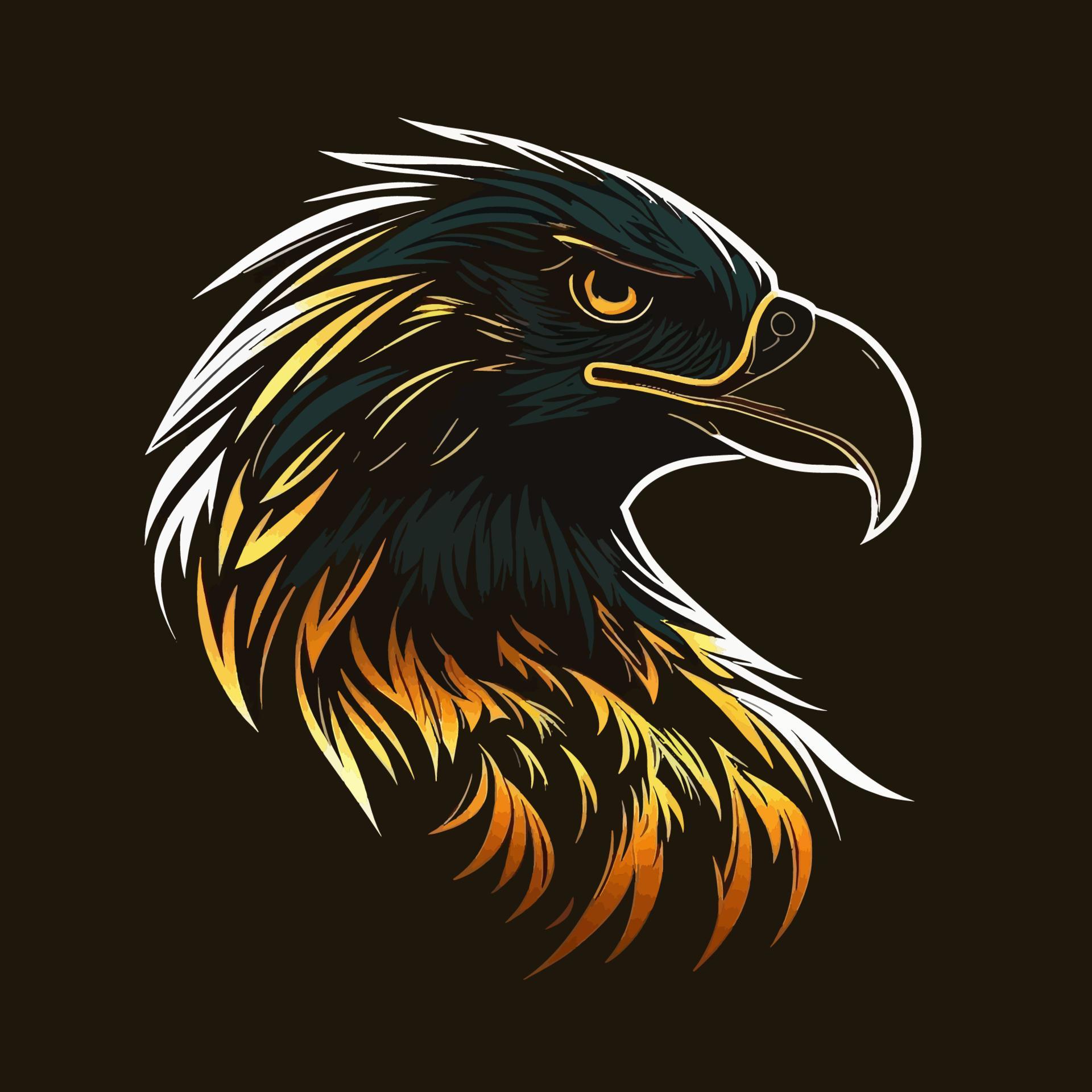 Eagle Head Eagle Logo Symbol Gaming Logo Elegant Element for Brand