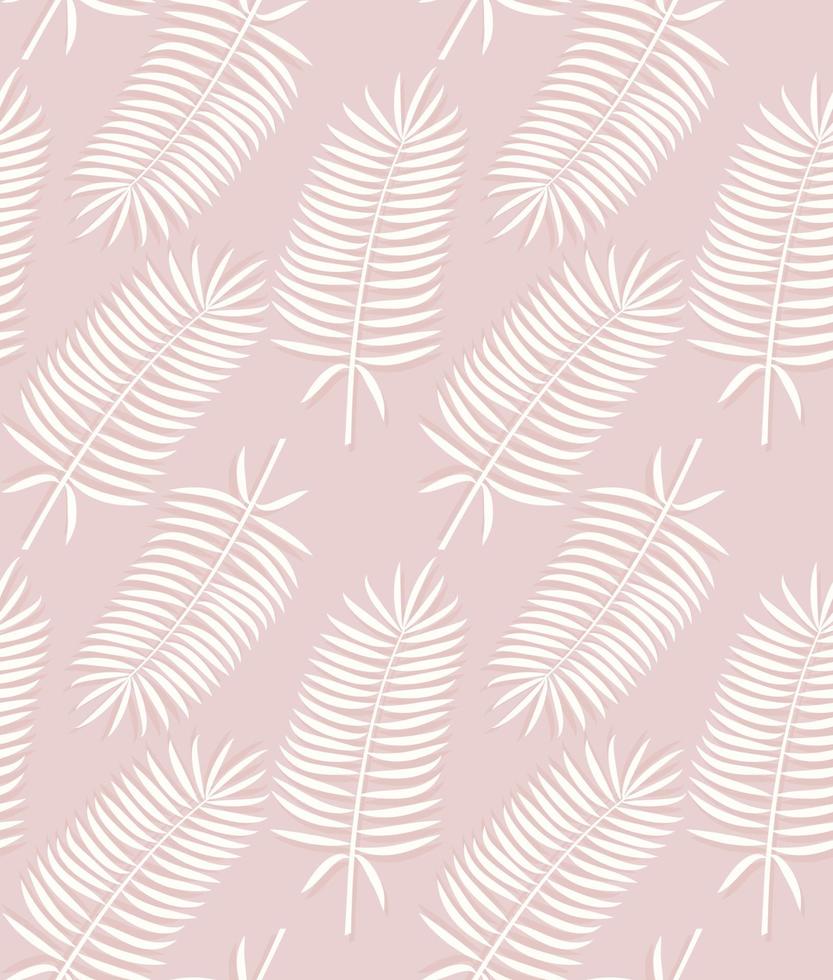 Trendy stylish seamless vector pattern with shading palm leaves. Vector illustration