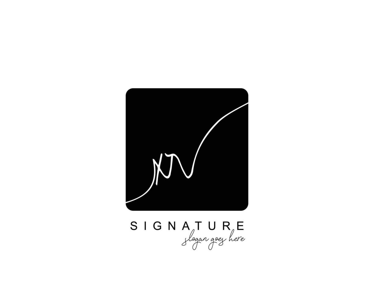 monograma de belleza xr inicial y diseño de logotipo elegante, logotipo de escritura a mano de firma inicial, boda, moda, floral y botánica con plantilla creativa. vector