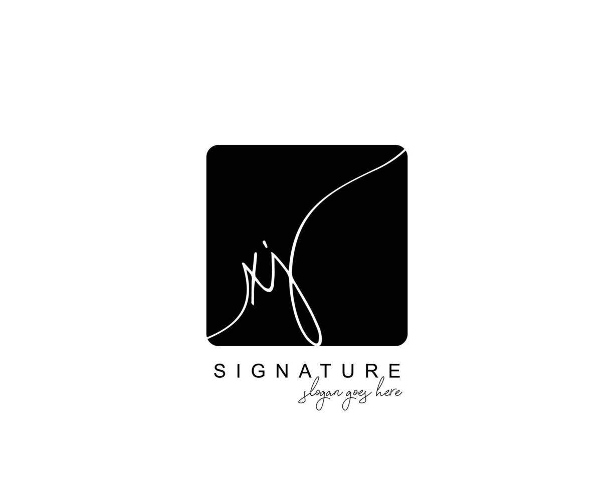 Initial XJ beauty monogram and elegant logo design, handwriting logo of initial signature, wedding, fashion, floral and botanical with creative template. vector