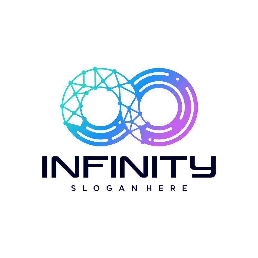 Infinite limitless symbol icon or logo design template vector
