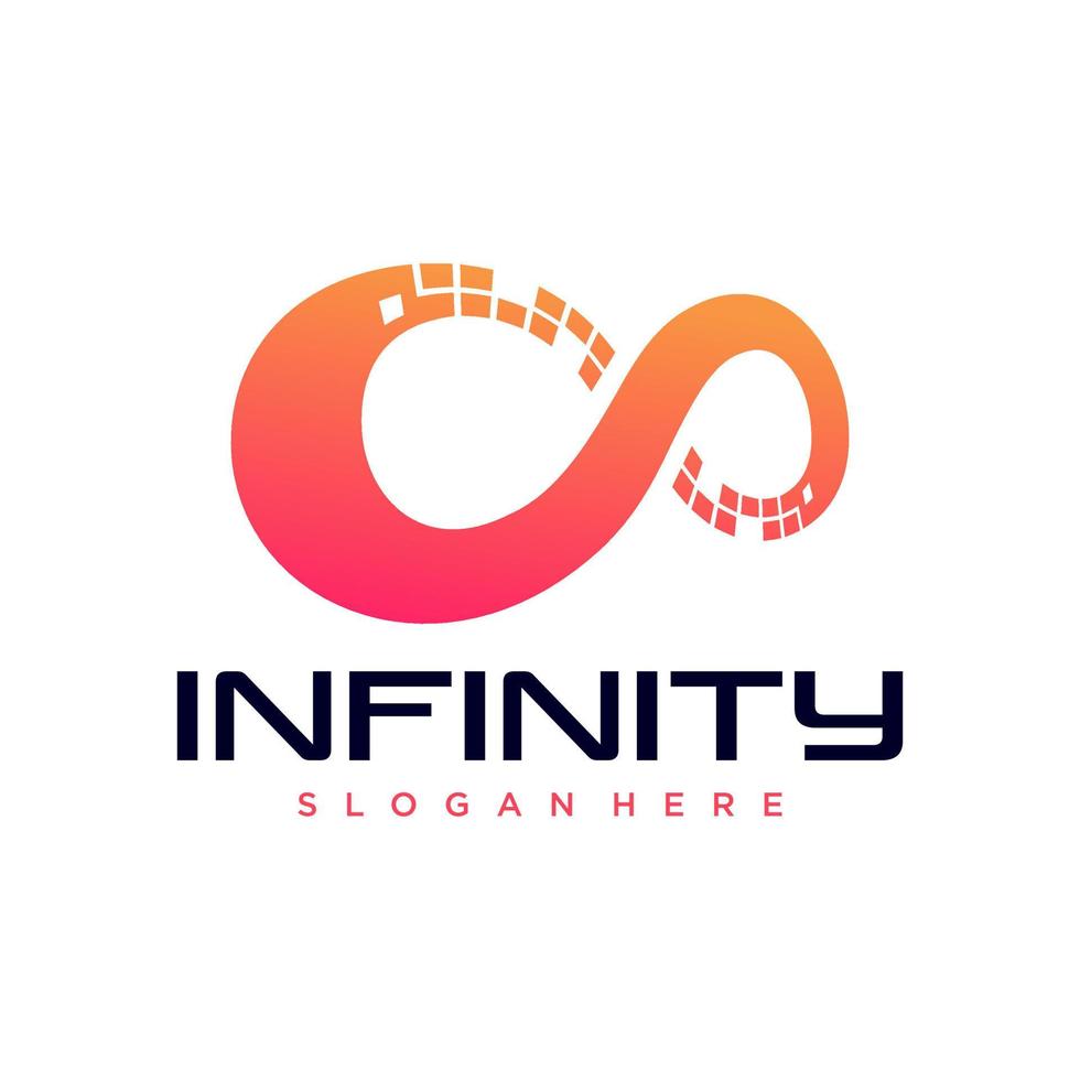 Infinite limitless symbol icon or logo design template vector