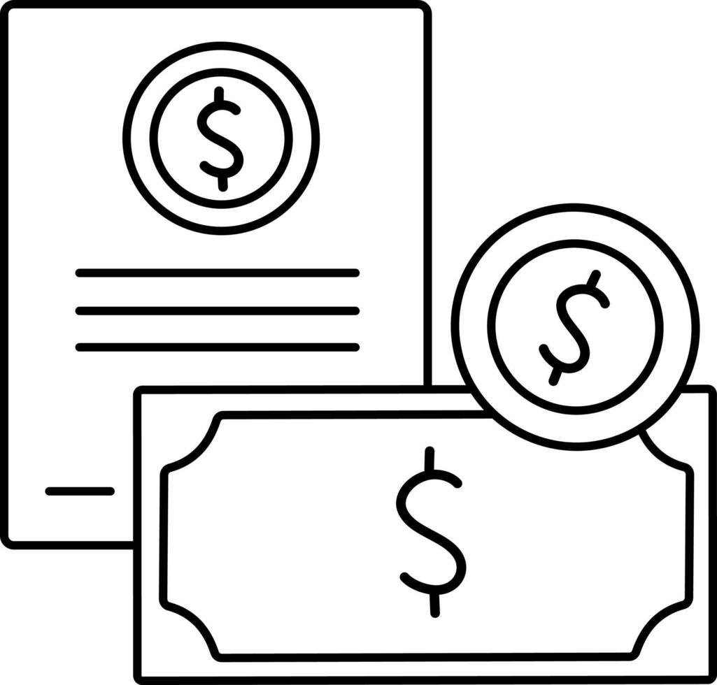 Transaction information bank account money business finance assets Line vector