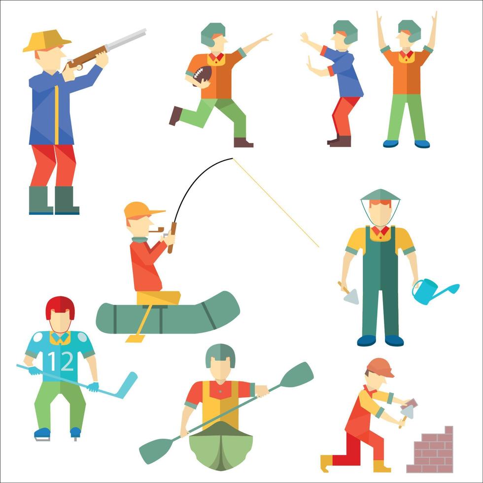 Flat icon people of different professions vector