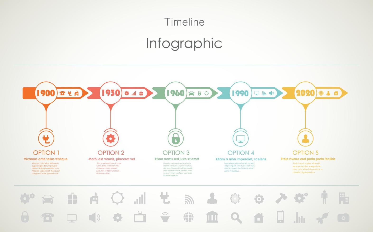 Timeline infographic vector