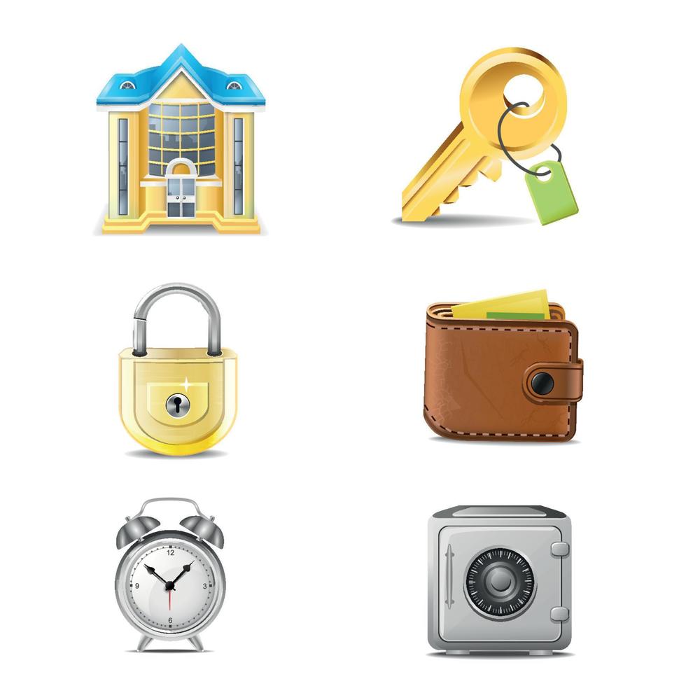 Real estate business icons vector