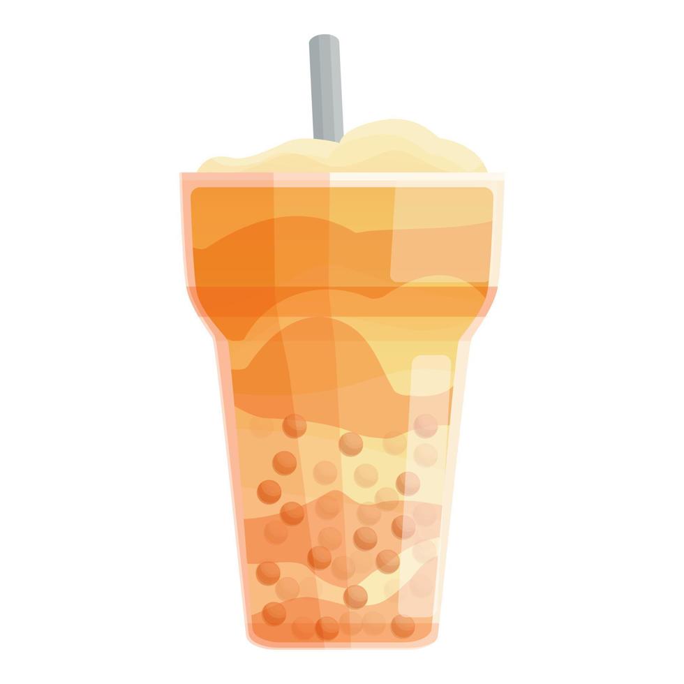 Ice bubble tea icon cartoon vector. Milk drink 19134115 Vector Art at