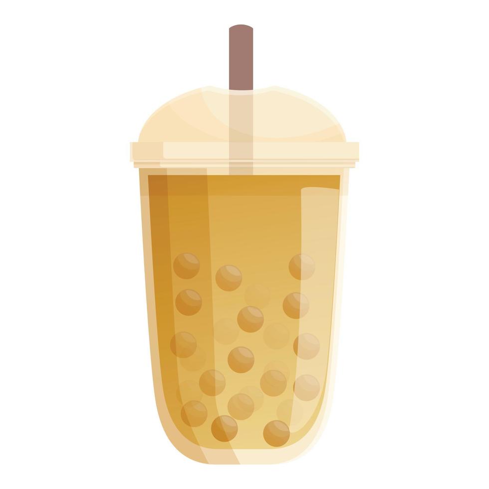 Fresh bubble tea icon cartoon vector. Drink cup vector