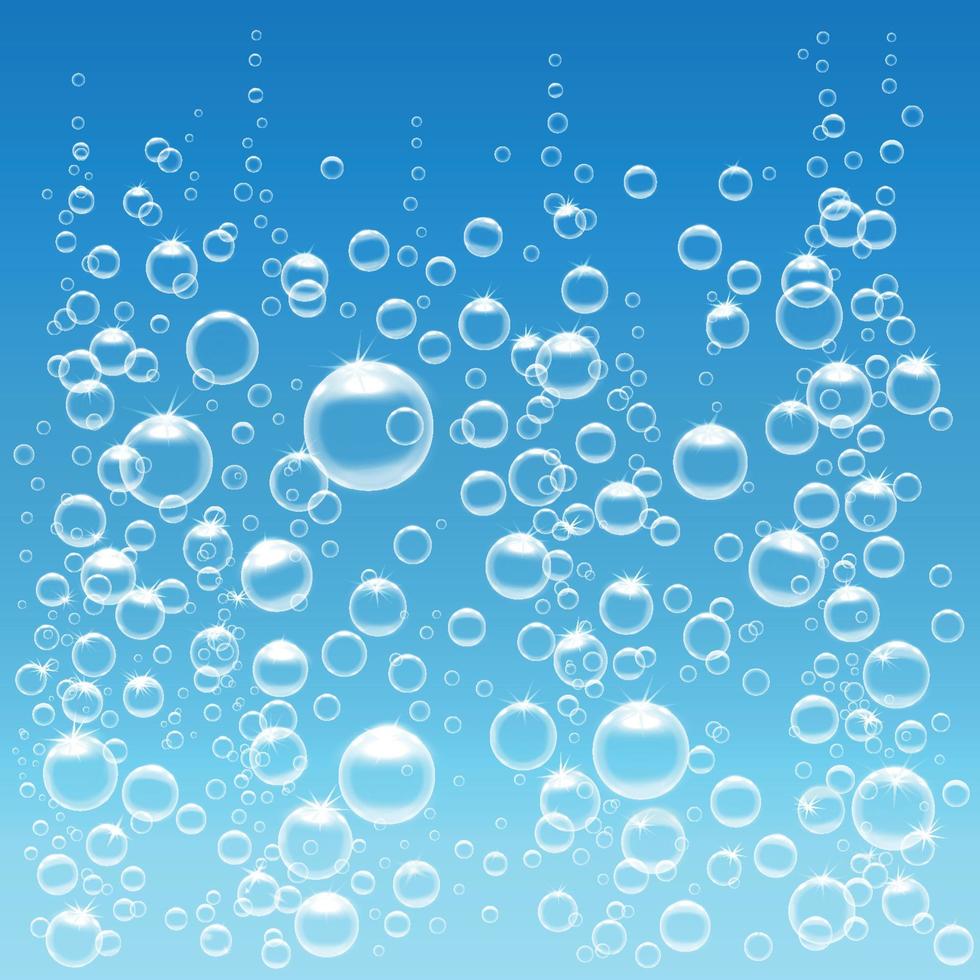 Bubbles under water vector illustration