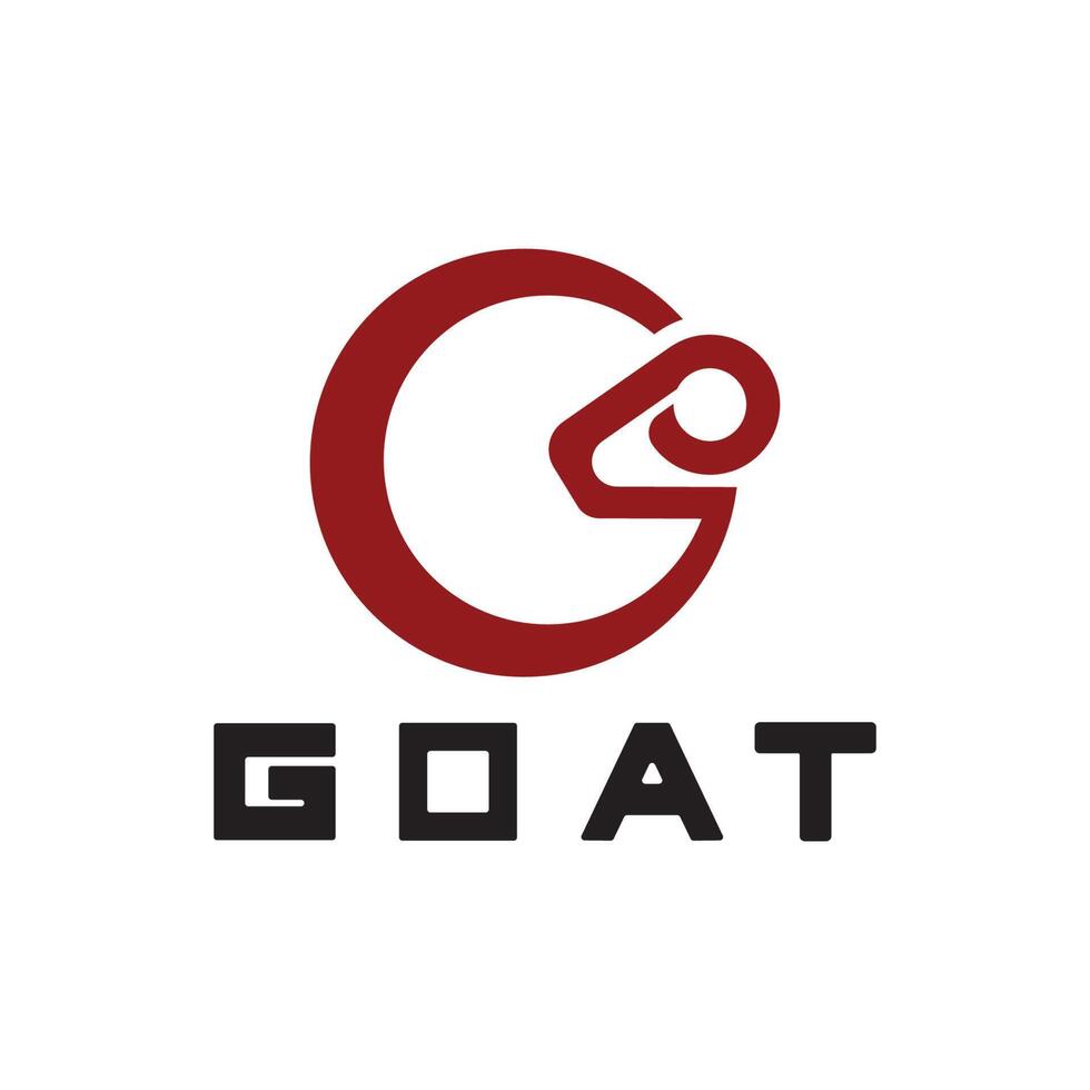 Letter G Goat Head Logo-Vector illustration vector