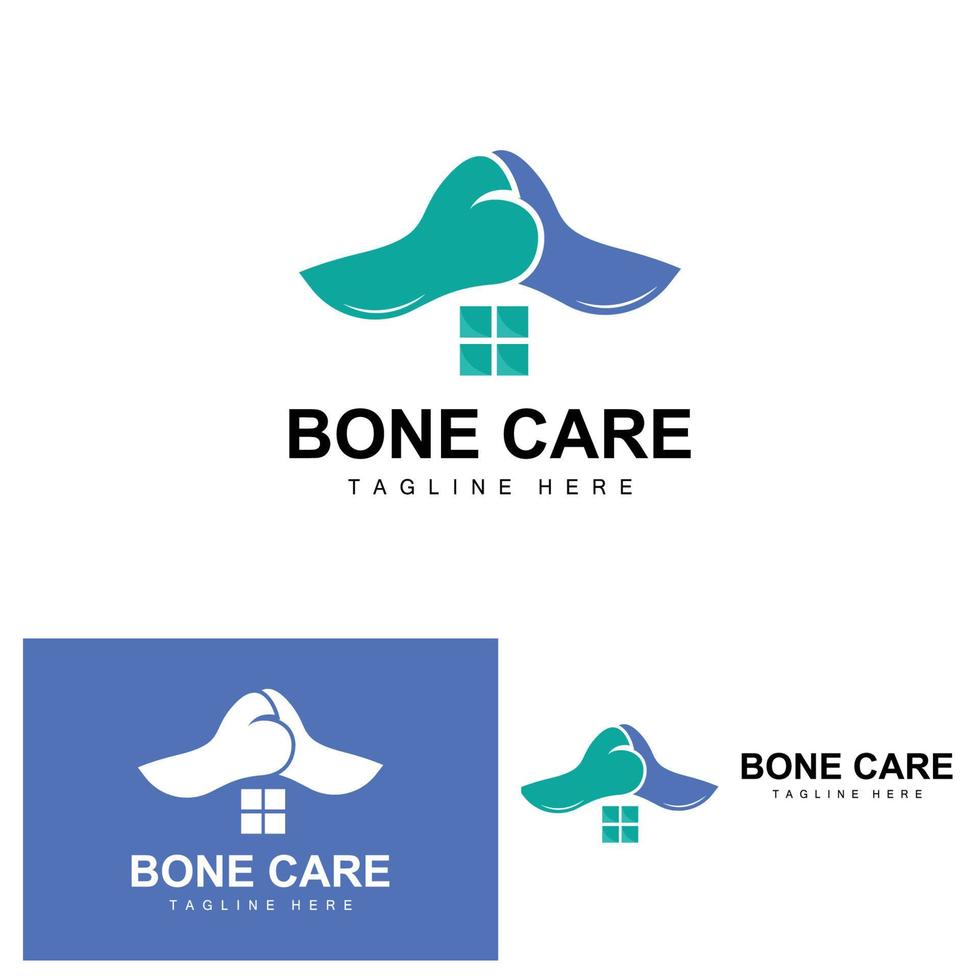 Bone Care Logo, Body Health Vector, Design For Bone Health, Pharmacy, Hospital, Health Product Brand vector