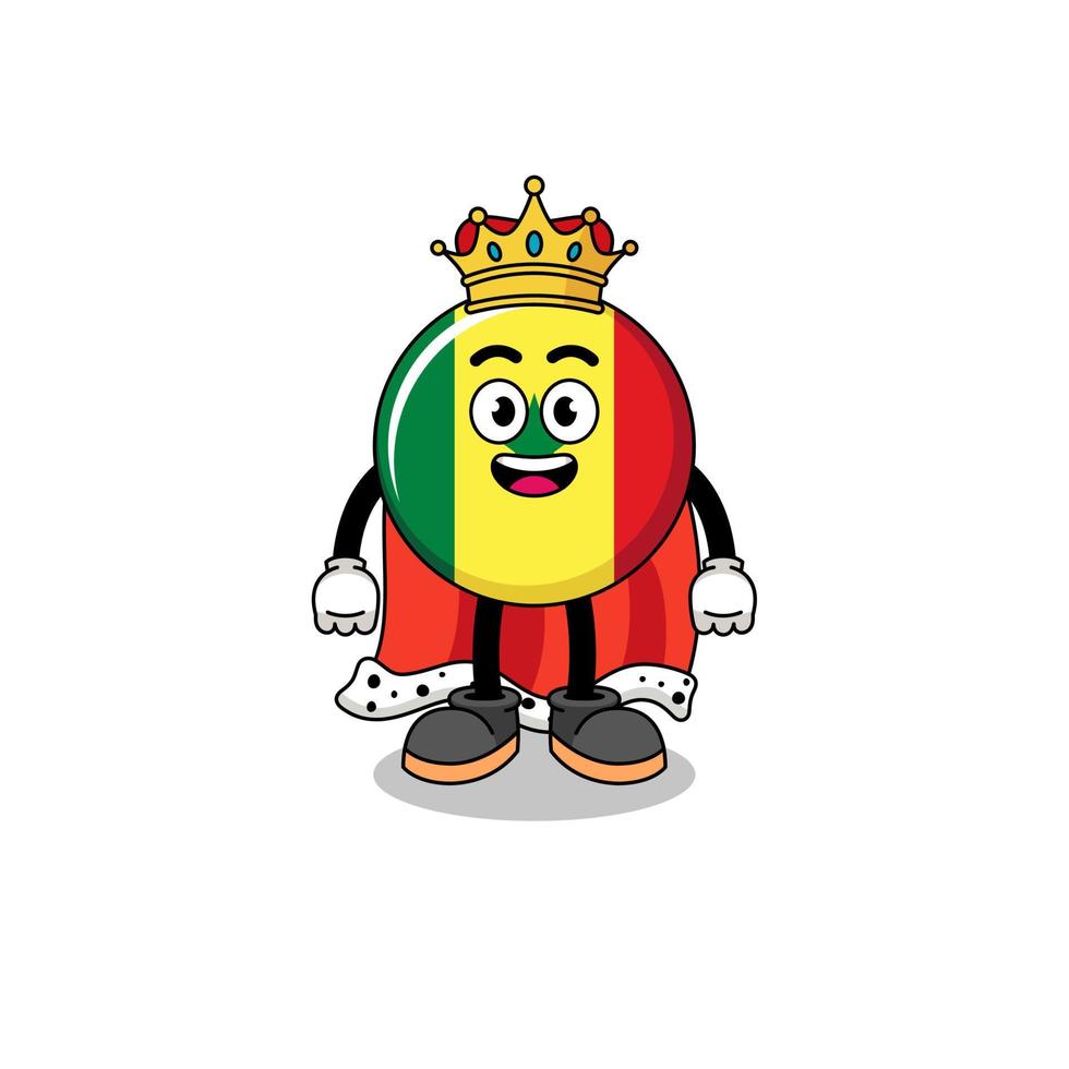 Mascot Illustration of senegal flag king vector