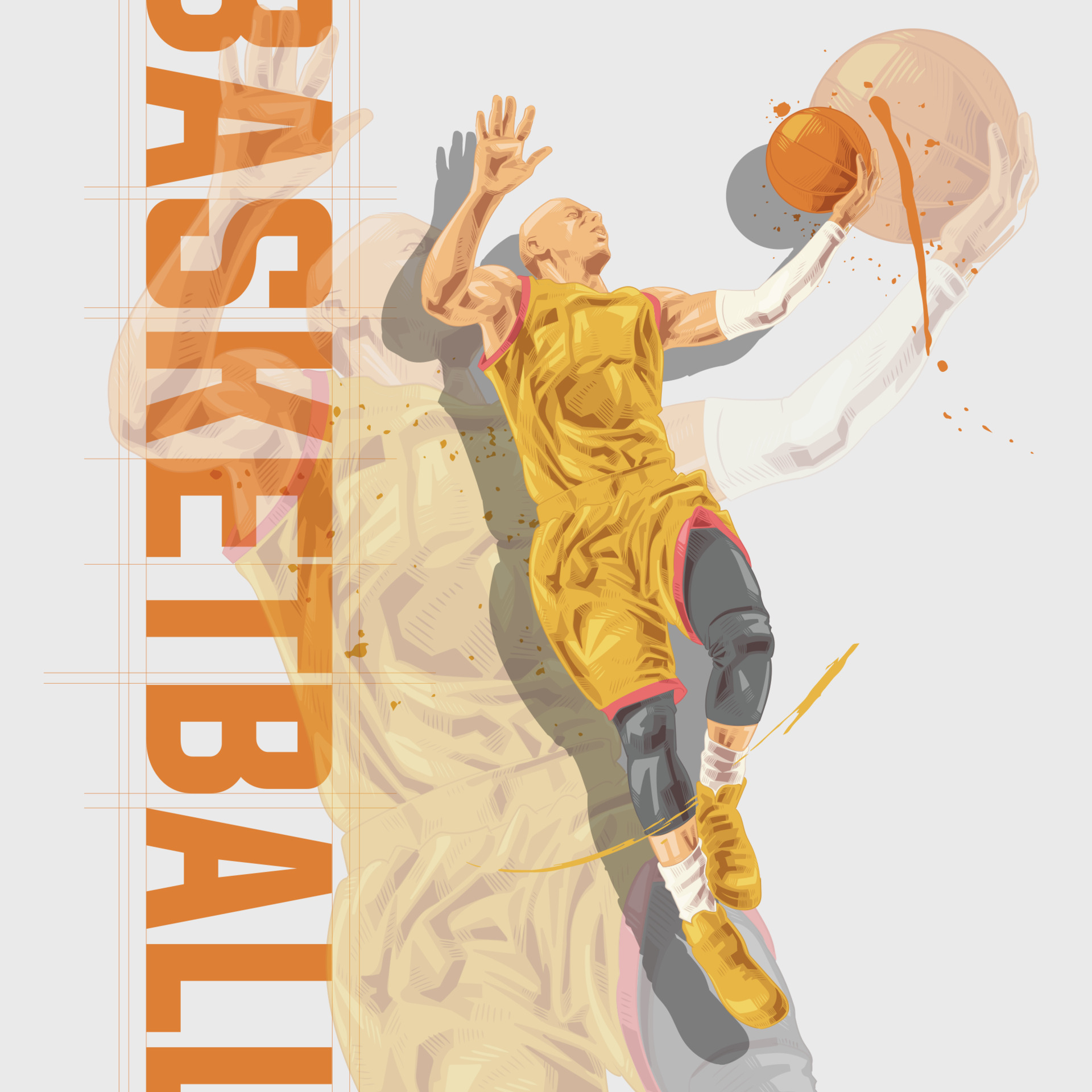 Basketball Player Illustration Character In Abstract Style 19134476 Basketball Player Illustration Character In Abstract Style 19134476