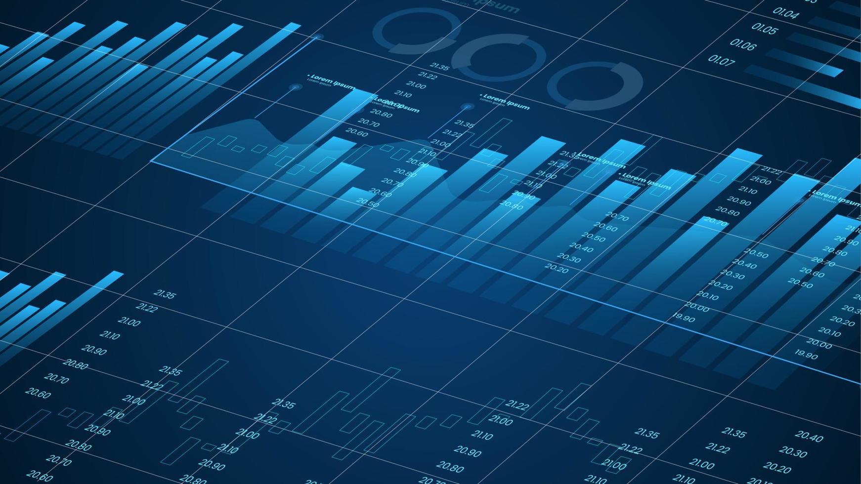 Stock market or forex trading graph in graphic concept vector