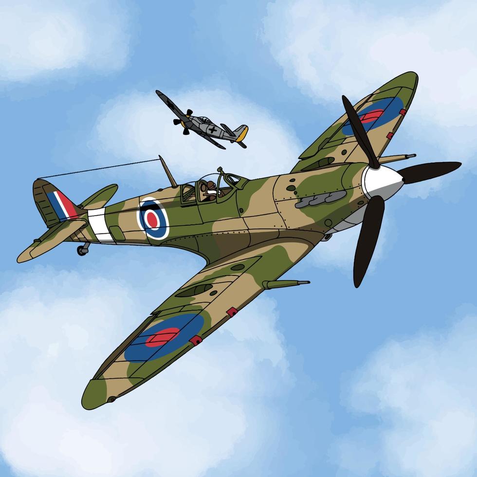 ilustración de vector de avión de guerra