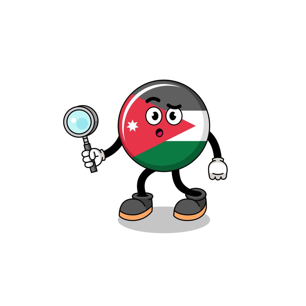 búsqueda de la mascota de la bandera jordana vector