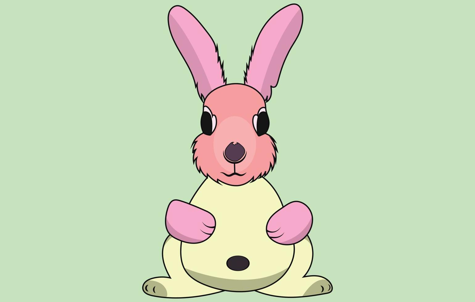 Vector cartoon rabbit.