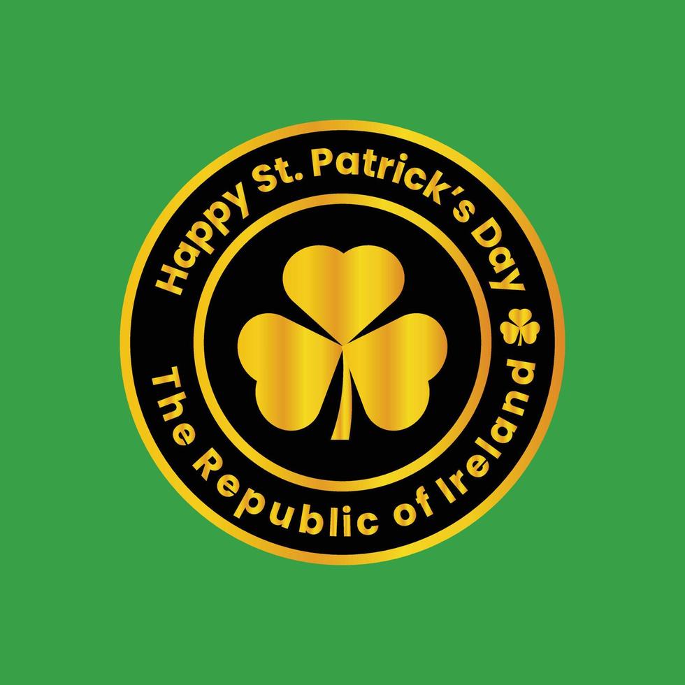 feliz dia de san patricio para la republica de irlanda vector