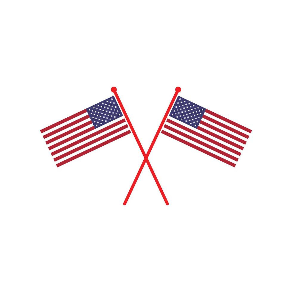 vector de logotipo de icono de bandera de estados unidos