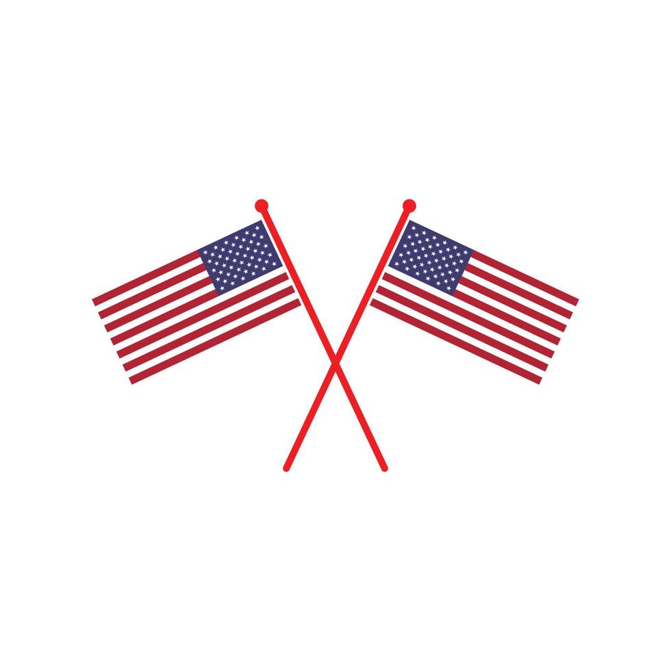 usa flag icon logo vector